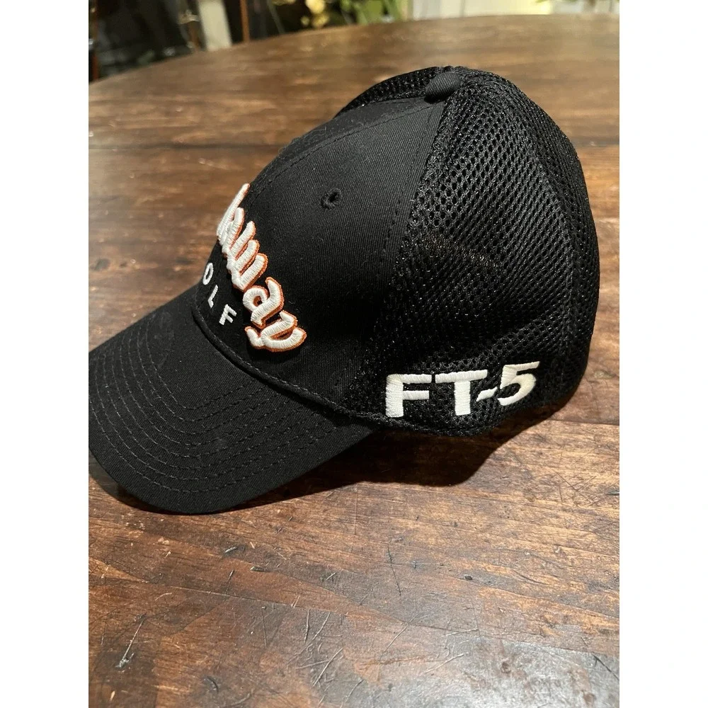 Callaway Golf Hat‎ Cap Fitted FT-i Tour New Era Black Orange Medium Large